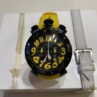 ガガミラノ(GaGa MILANO)のGaGa MILANO クロノグラフ48mm クォーツ腕時計 ラバーベルト (腕時計(アナログ))