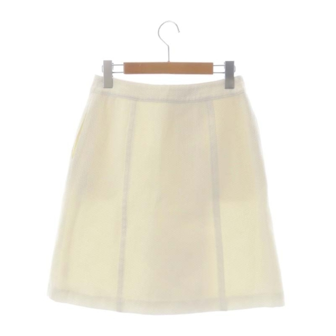 Harrods(ハロッズ)のハロッズ ボタン ひざ丈フレアスカート 2 白 ホワイト /MI ■OS レディースのスカート(ひざ丈スカート)の商品写真