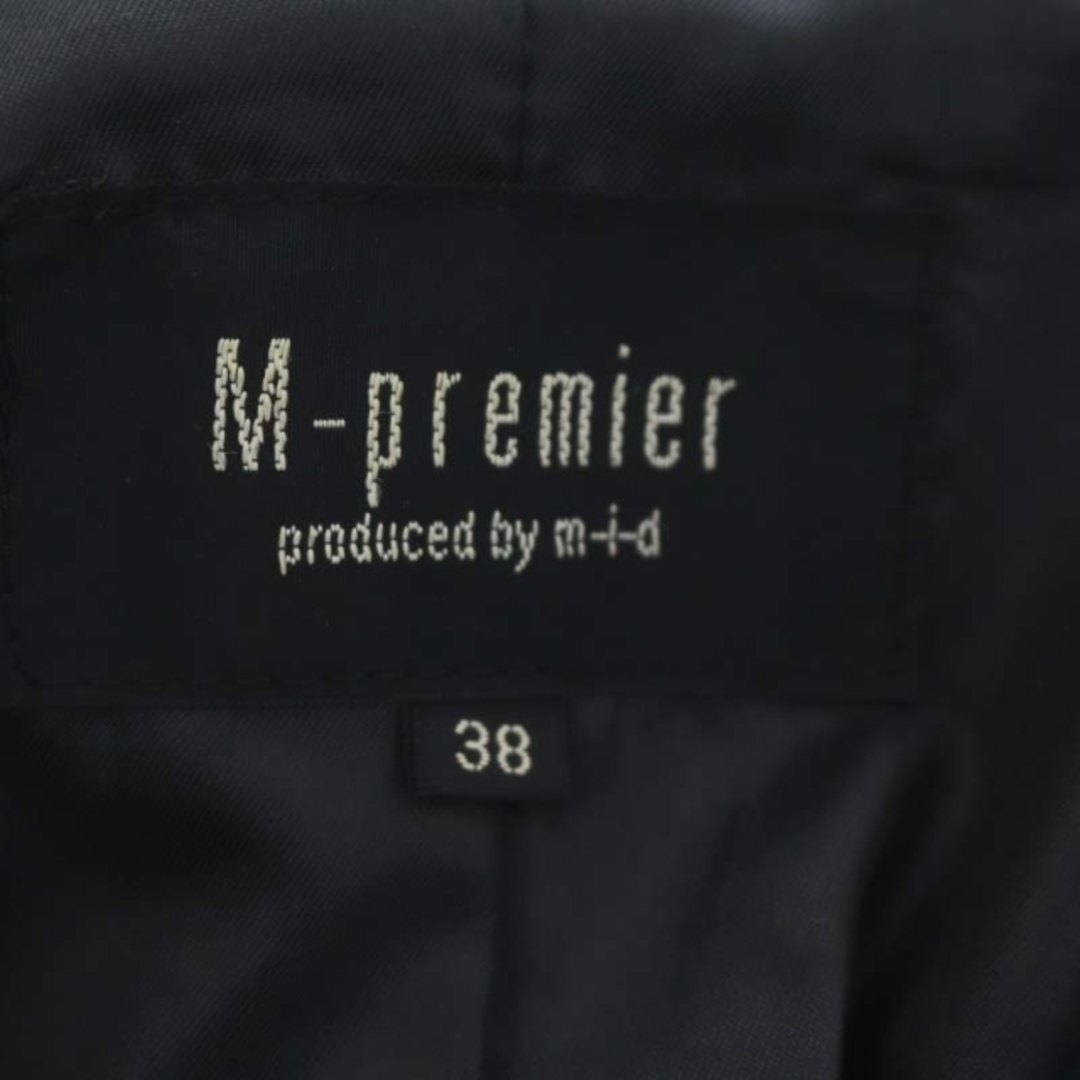 M-premier(エムプルミエ)のエムプルミエ アンゴラ ウール ショートコート ステンカラー 総裏地 38 黒 レディースのジャケット/アウター(その他)の商品写真