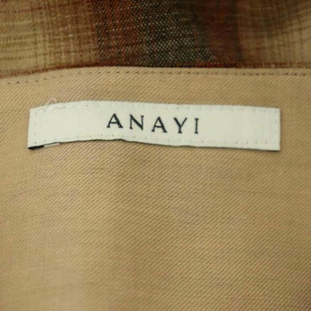 ANAYI(アナイ)のアナイ 21AW オンブレチェック フレアスカート プリーツ ロング 36 レディースのスカート(ロングスカート)の商品写真