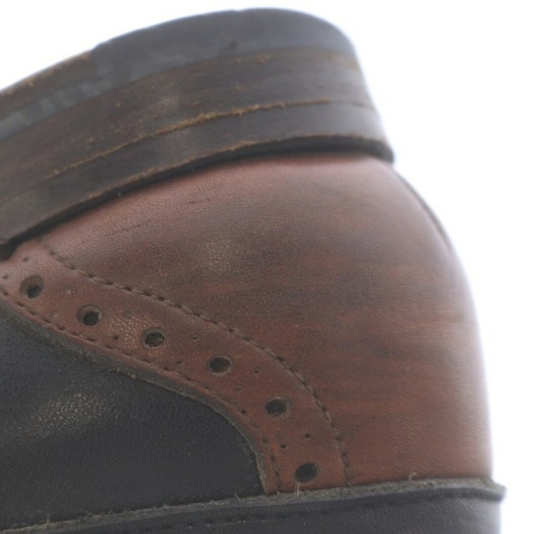 Ralph Lauren(ラルフローレン)のラルフローレン ローファー モカシン スリッポン レザー 22.5cm 黒 茶 レディースの靴/シューズ(ローファー/革靴)の商品写真