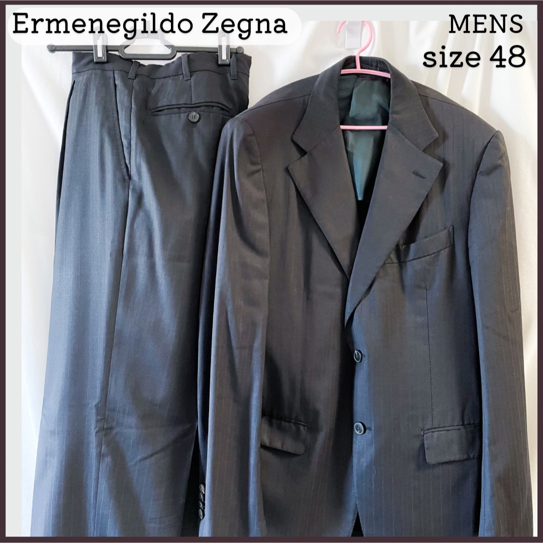 Ermenegildo Zegna(エルメネジルドゼニア)のエルメネジルド ゼニア クチュール テーラードジャケット スーツ S~M メンズのスーツ(セットアップ)の商品写真