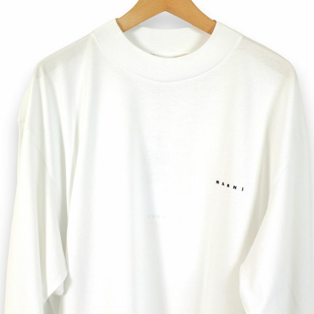 Marni(マルニ)のマルニ　メンズ　ロングスリーブTシャツ　ロンT　長袖　ミニロゴ　ホワイト　50 メンズのトップス(Tシャツ/カットソー(七分/長袖))の商品写真