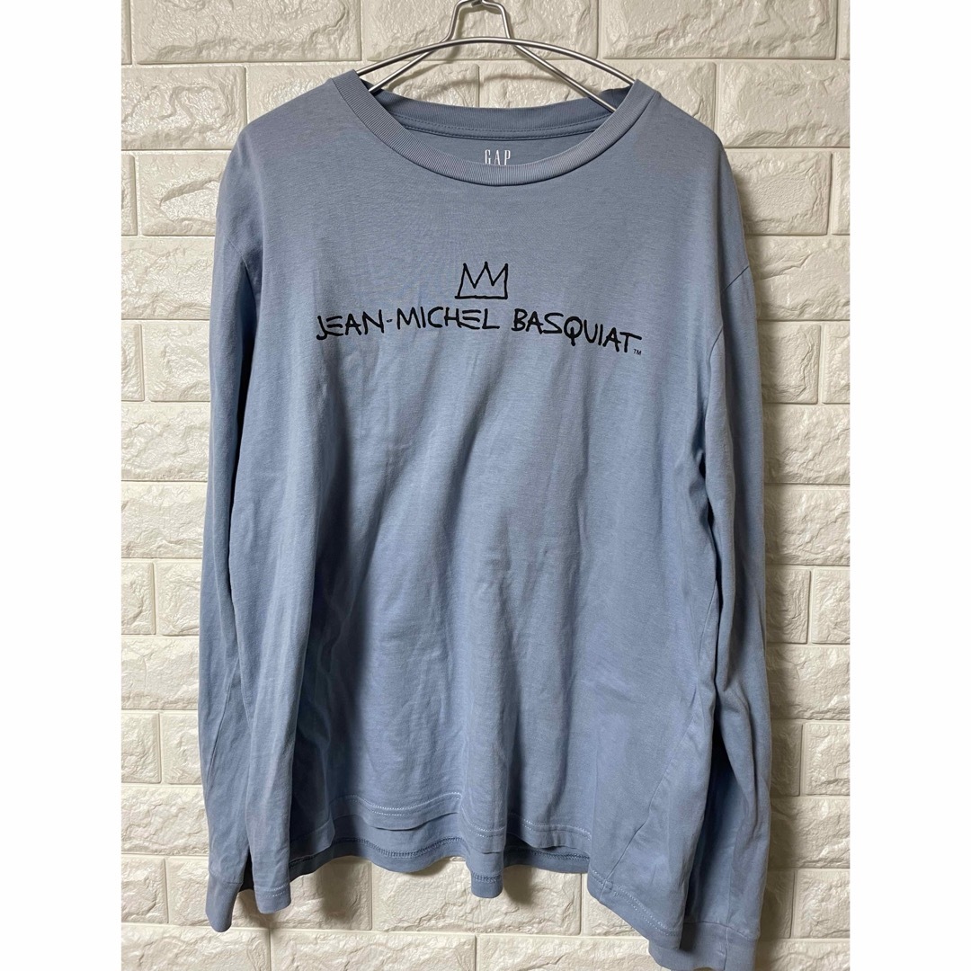 GAP(ギャップ)のGAP ロンT バックプリント Mサイズ 水色 メンズのトップス(Tシャツ/カットソー(七分/長袖))の商品写真