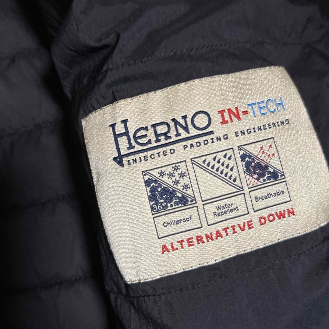 HERNO(ヘルノ)のヘルノ ノーカラージャケット🍀美品🍀 レディースのジャケット/アウター(ダウンジャケット)の商品写真