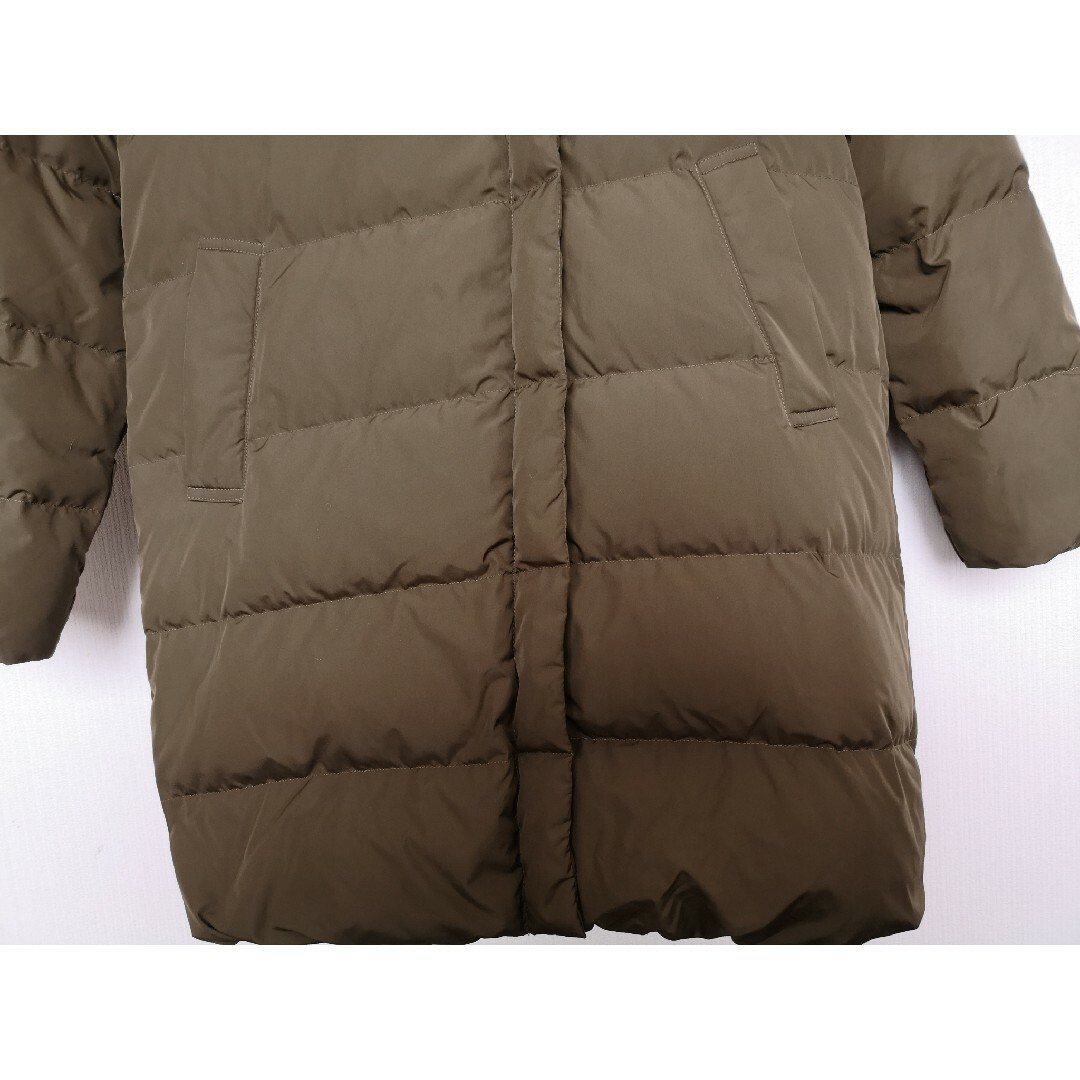 Lbc(エルビーシー)のLBC　フード付きダウンジャケットコート　カーキ系　Mサイズ レディースのジャケット/アウター(ダウンジャケット)の商品写真