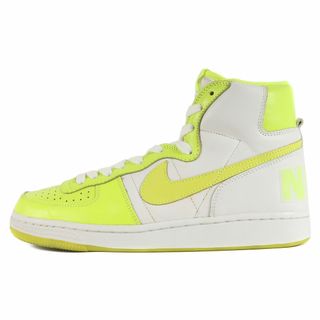 ナイキ(NIKE)のNIKE ナイキ サイズ:26.5cm TERMINATOR HIGH NEON YELLOW 309982-171 2005年製 ターミネーター ハイ ホワイト ネオンイエロー US8.5 ハイカット スニーカー シューズ 靴【メンズ】【中古】(スニーカー)