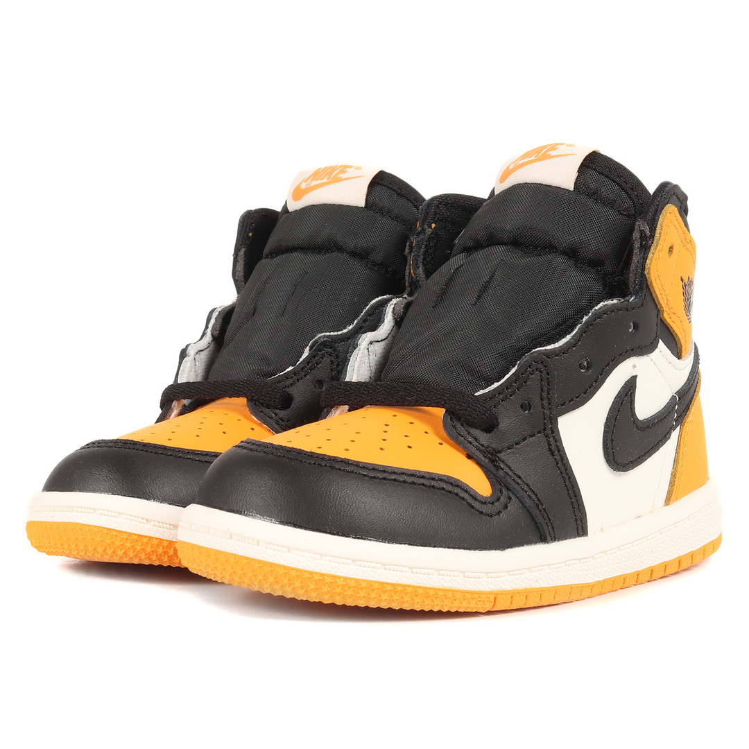 NIKE(ナイキ)のNIKE ナイキ サイズ:14.0cm JORDAN 1 RETRO HIGH OG TD TAXI (AQ2665-711) ジョーダン1 レトロ ハイ タクシー ブラック TD(キッズ) 8C スニーカー 子供靴 ベイビー キッズ/ベビー/マタニティのベビー靴/シューズ(~14cm)(スニーカー)の商品写真