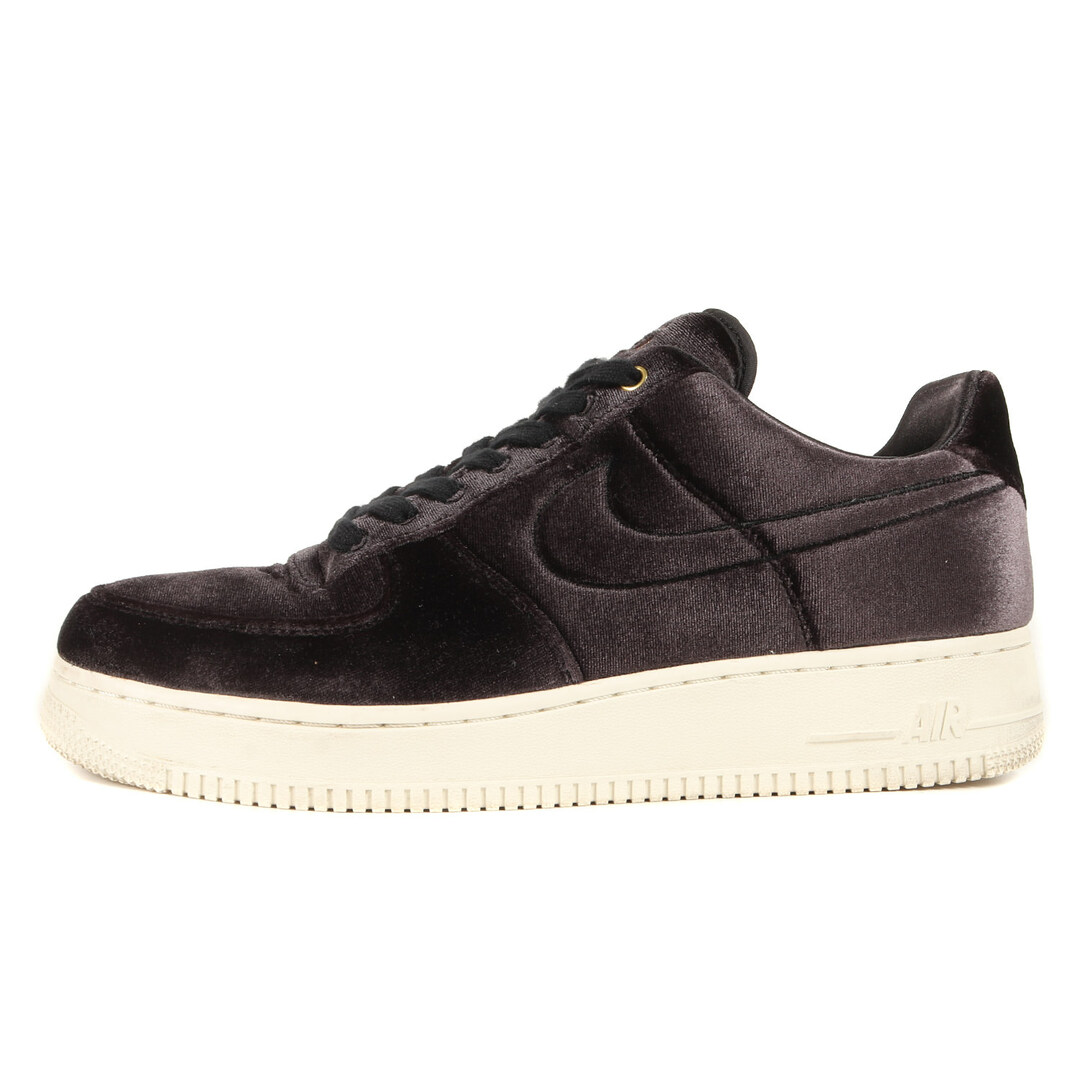 NIKE ナイキ サイズ:27.0cm AIR FORCE 1 07 PREMIUM VELOUR (AT4144-001) エアフォース1 プレミアム ベロア ブラック セイル 黒 US9 ローカット スニーカー シューズ 靴【メンズ】靴/シューズ