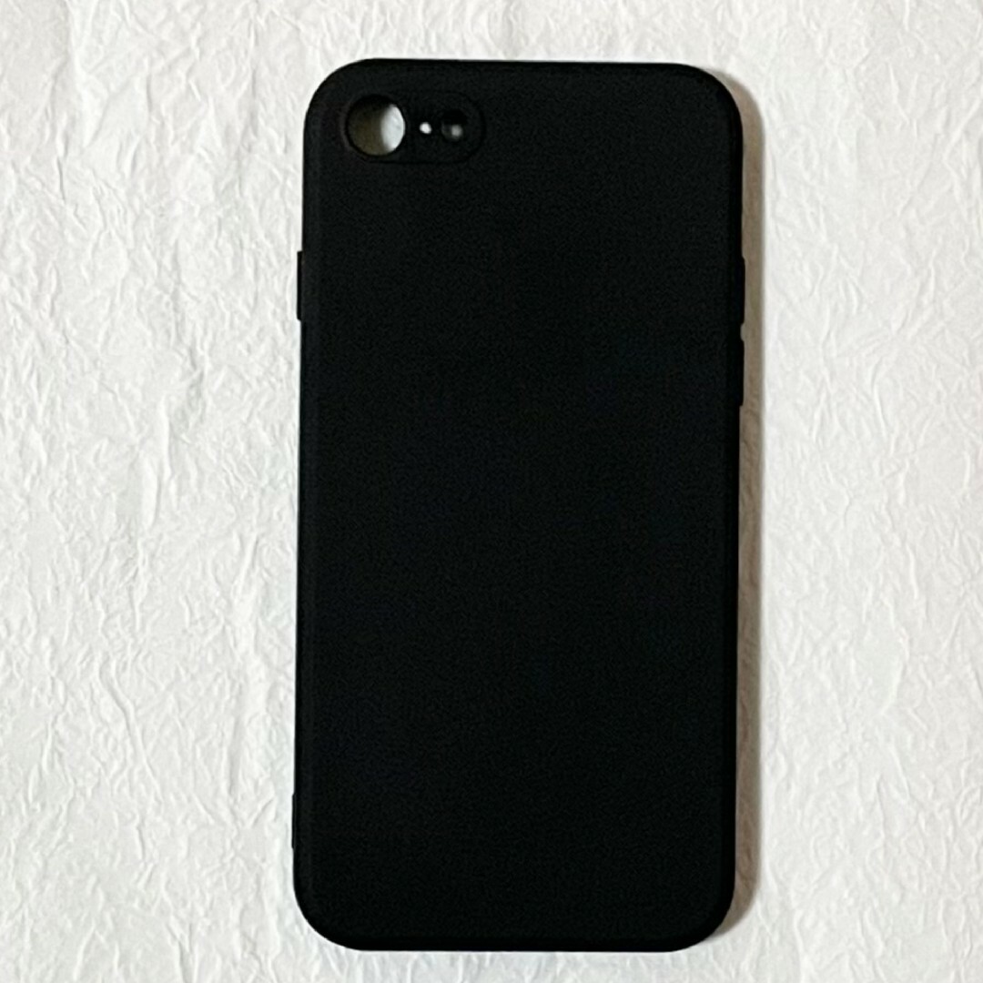 iPhoneケース iPhone7/8/SE2/SE3 シリコンケース ブラック スマホ/家電/カメラのスマホアクセサリー(iPhoneケース)の商品写真