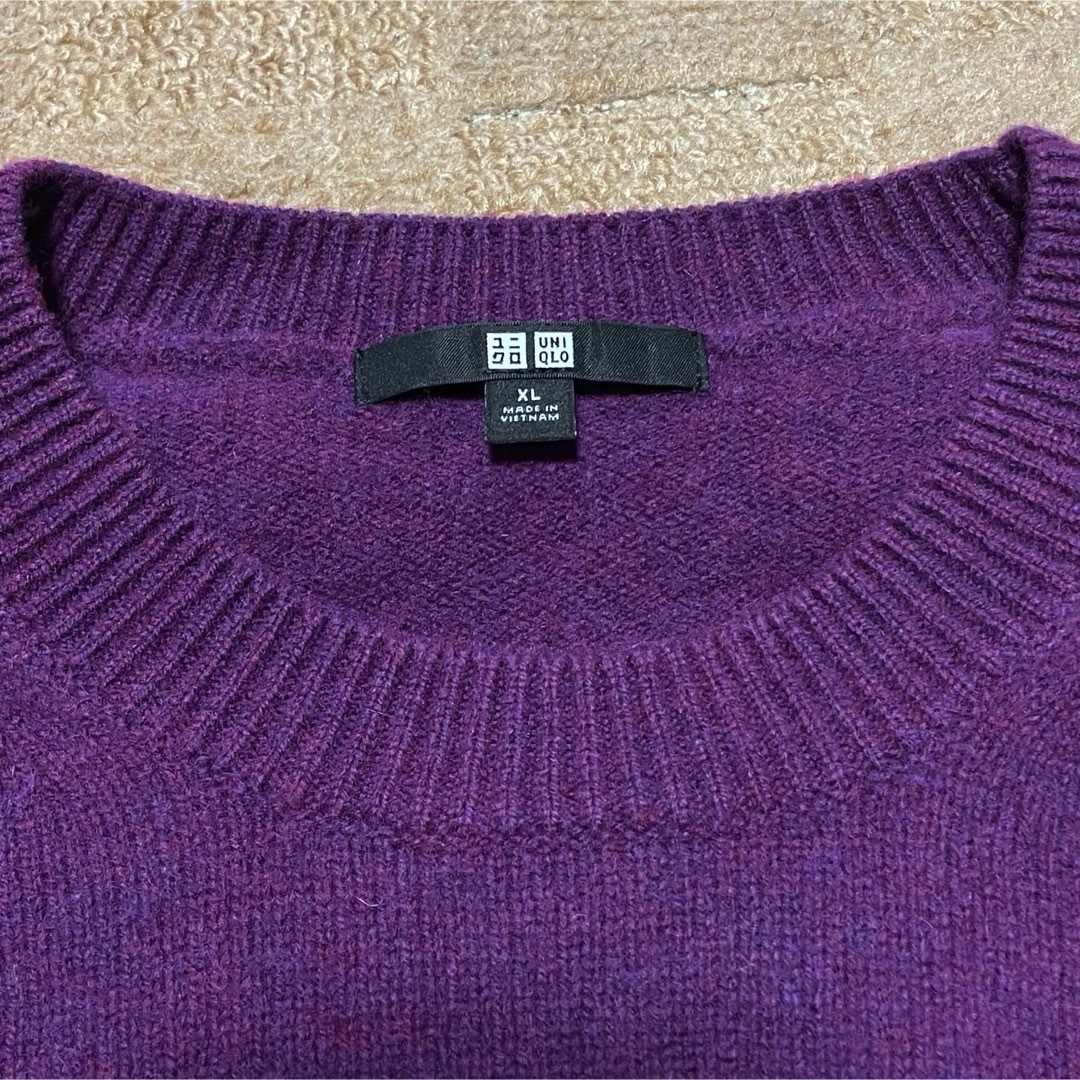 UNIQLO(ユニクロ)の美品　ユニクロ　プレミアムラムウール　クルーネック　セーター　XL　2枚セット レディースのトップス(ニット/セーター)の商品写真