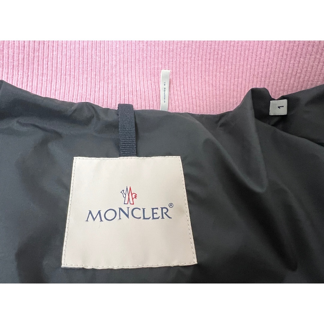 MONCLER(モンクレール)のMONCLER モンクレール JUCAR GIUBBOTTO BOMBER ボンバージャケット レディース ダウンジャケット アウター ピンク サイズ:1 美品 レディースのジャケット/アウター(ダウンジャケット)の商品写真