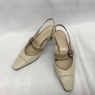 『USED』 トラサルディ パンプス 22.5cm パンプス レザー ホワイト系【中古】(ハイヒール/パンプス)