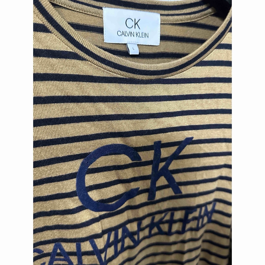 Calvin Klein(カルバンクライン)のCK ボーダーロンT レディースのトップス(Tシャツ(長袖/七分))の商品写真