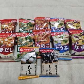 【アマノフーズ⑦】12個 いつものおみそ汁 ５種 ＆ まごころ一杯２種(インスタント食品)