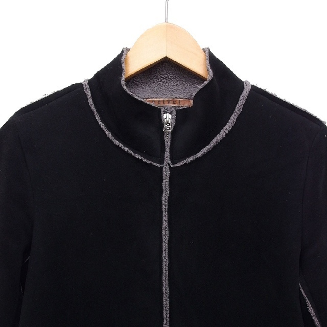 velvet(ベルベット)のベルベット VELVET フェイクムートン コート アウター ミドル丈 ブラック レディースのジャケット/アウター(その他)の商品写真