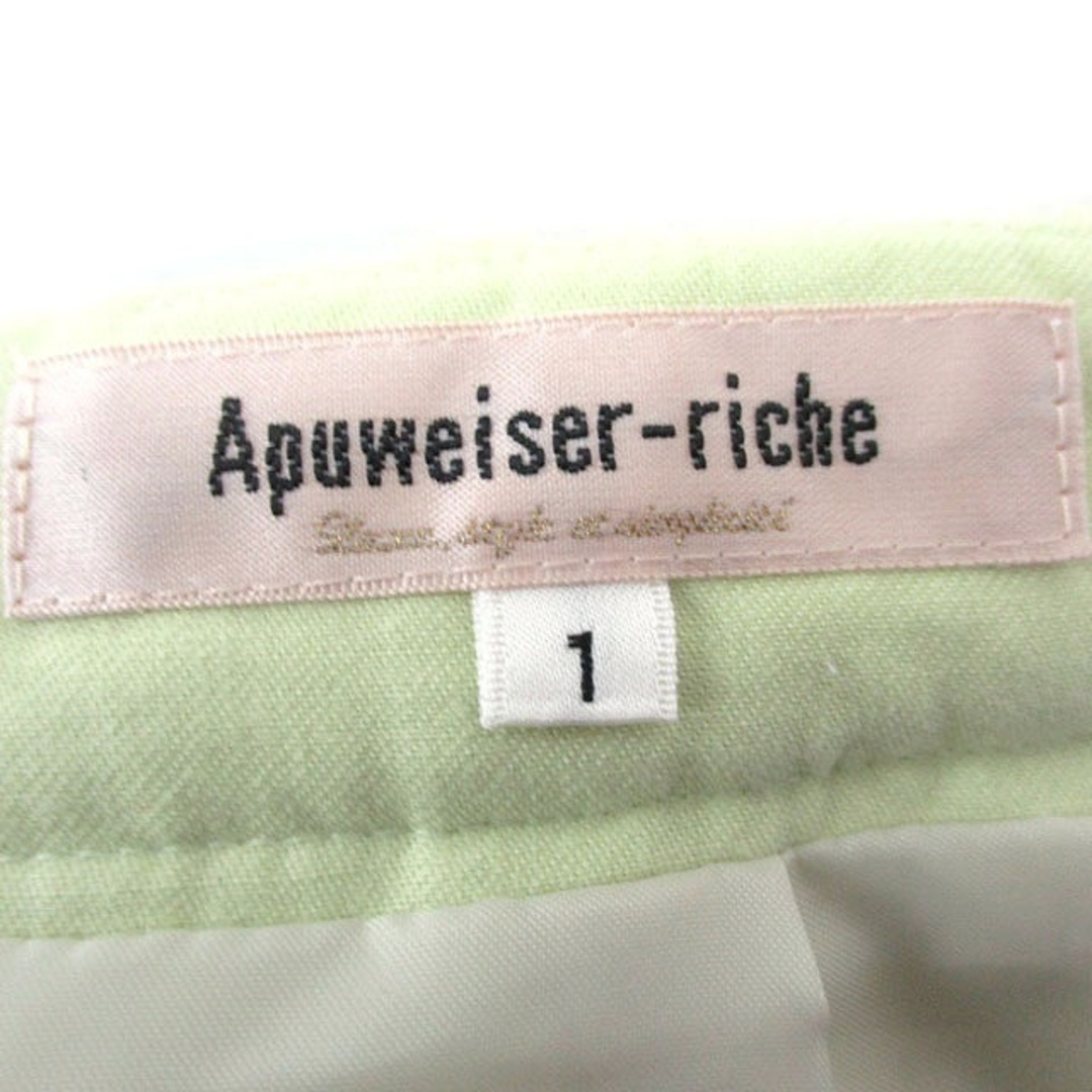 Apuweiser-riche(アプワイザーリッシェ)のアプワイザーリッシェ 台形 スカート ミニ ギャザー ツイード 1 グリーン 緑 レディースのスカート(ミニスカート)の商品写真