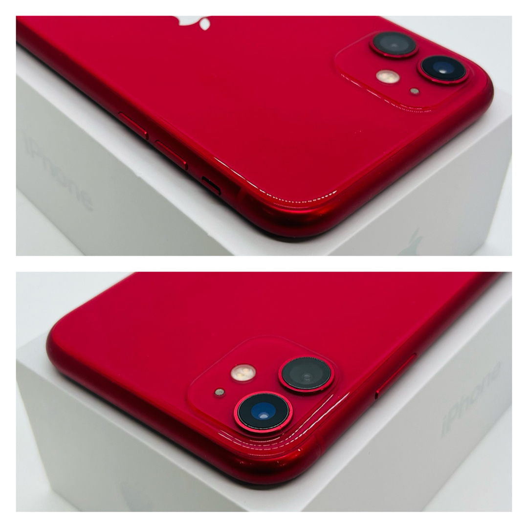 iPhone(アイフォーン)の新品電池　iPhone 11 (PRODUCT)RED 256GB SIMフリー スマホ/家電/カメラのスマートフォン/携帯電話(スマートフォン本体)の商品写真