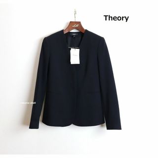 theory セオリー アウター コート ピンクベージュ P(XS～S号) ミドル ロング コクーン ノーカラー クルーネック ドルマンスリーブ ダブルフェイス スナップボタン ウール カシミヤ おしゃれ シンプル 無地 【レディース】ジャケット/アウター