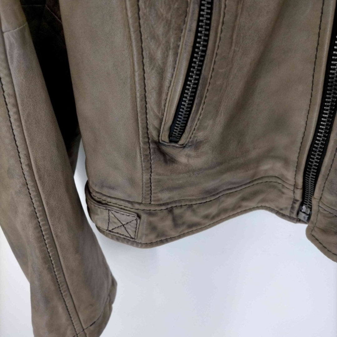 GAS(ガス)のGAS(ガス) タンニン染め ウォッシュ加工 レザー ライダースジャケット メンズのジャケット/アウター(ライダースジャケット)の商品写真
