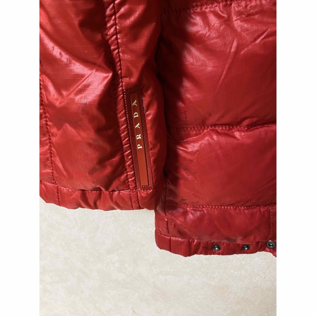 PRADA(プラダ)のPRADA SPORT ロゴダウンジャケット レッド メンズのジャケット/アウター(ダウンジャケット)の商品写真