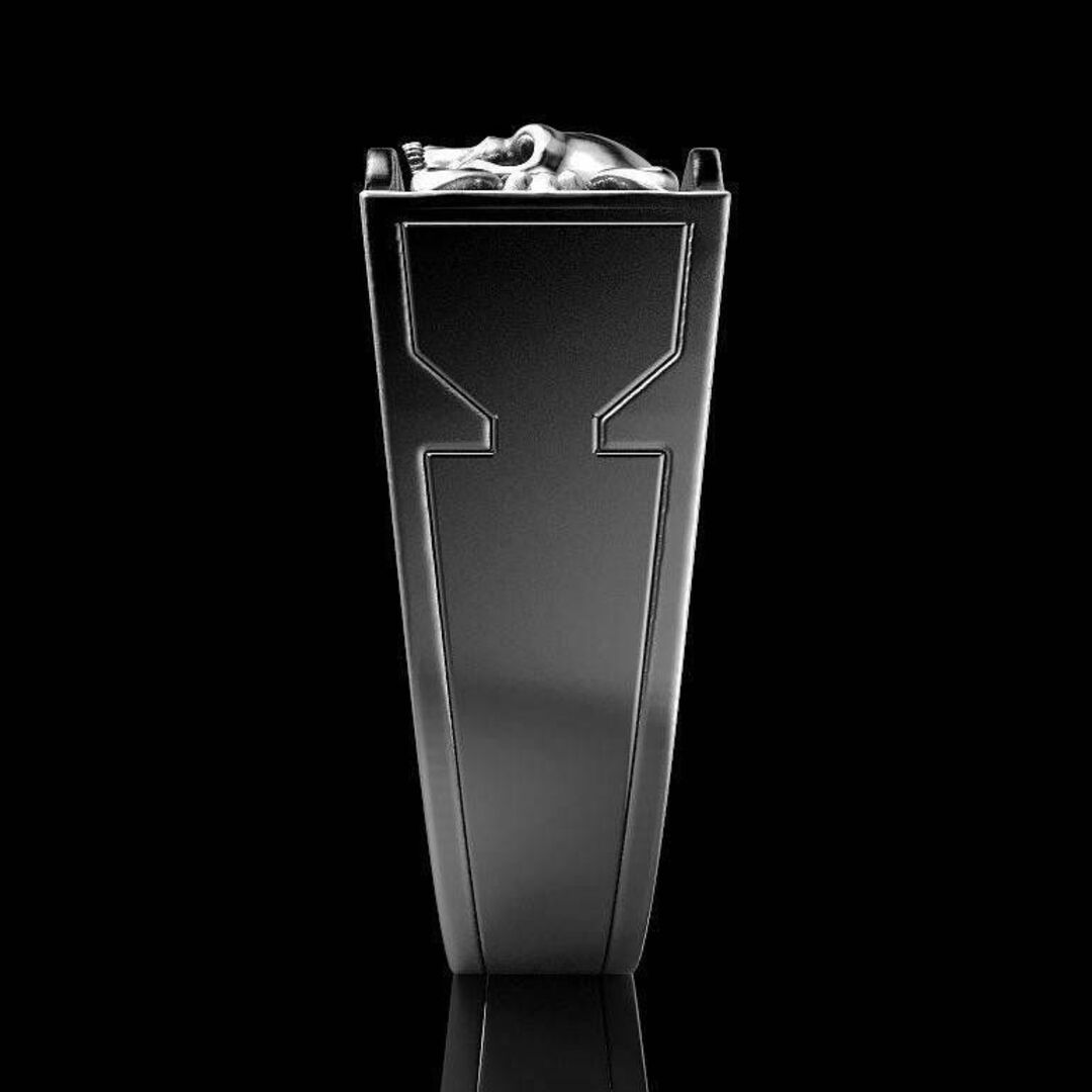 【R070】リング　メンズ　指輪　シルバー　髑髏　骸骨　スカル　20号 メンズのアクセサリー(リング(指輪))の商品写真