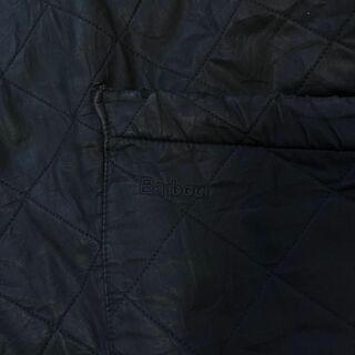 【バブアー】XL オイルドコットン コーデュロイ襟 キルティングジャケット 黒