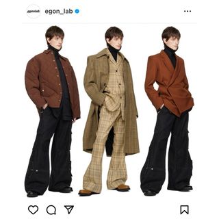 バレンシアガ(Balenciaga)のEgonlab PINKMAN COAT ガンクラブ ロング丈(ステンカラーコート)