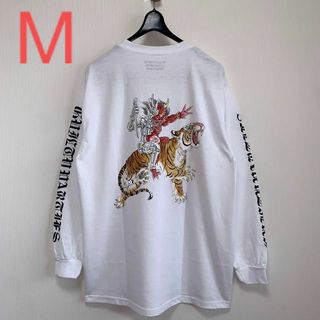 ワコマリア(WACKO MARIA)の白M【WACKOMARIA】メカ鬼虎TIMLEHI L/S／新品タグ付／送料込み(Tシャツ/カットソー(七分/長袖))