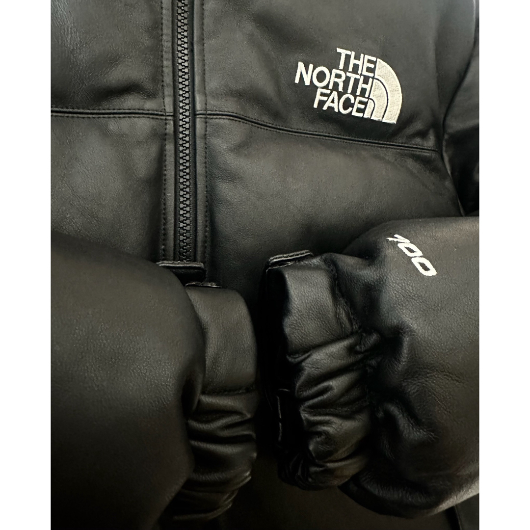 Supreme(シュプリーム)のSupreme ノースフェイス17AW leatherレザーダウンMヌプシ野口強 メンズのジャケット/アウター(ダウンジャケット)の商品写真
