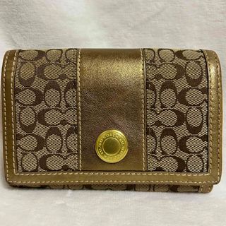 コーチ(COACH)の美品　COACH  財布　ゴールド(財布)