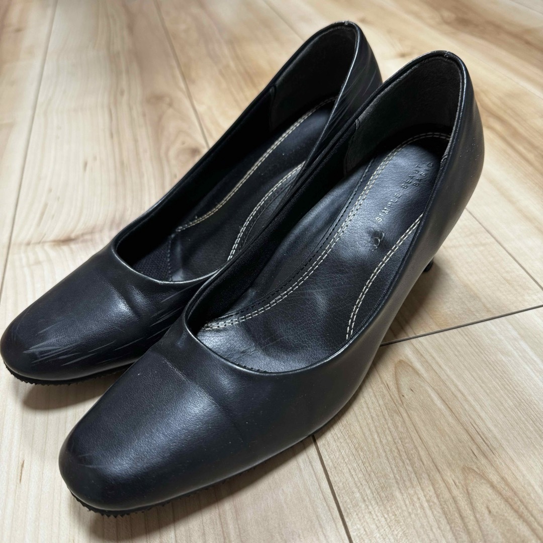 tomoco様 専用 フォーマルブラック ヒール レディースの靴/シューズ(ハイヒール/パンプス)の商品写真