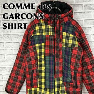 コムデギャルソンシャツ(COMME des GARCONS SHIRT)のコムデギャルソンシャツ 中綿ジャケット クレイジーチェック 切替 ドッキング(ブルゾン)