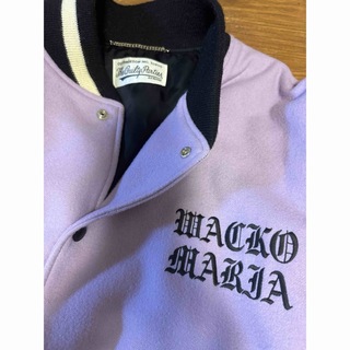 WACKO MARIA - wackomaria  varsity jacket パープル　Ｍ　スタジャン
