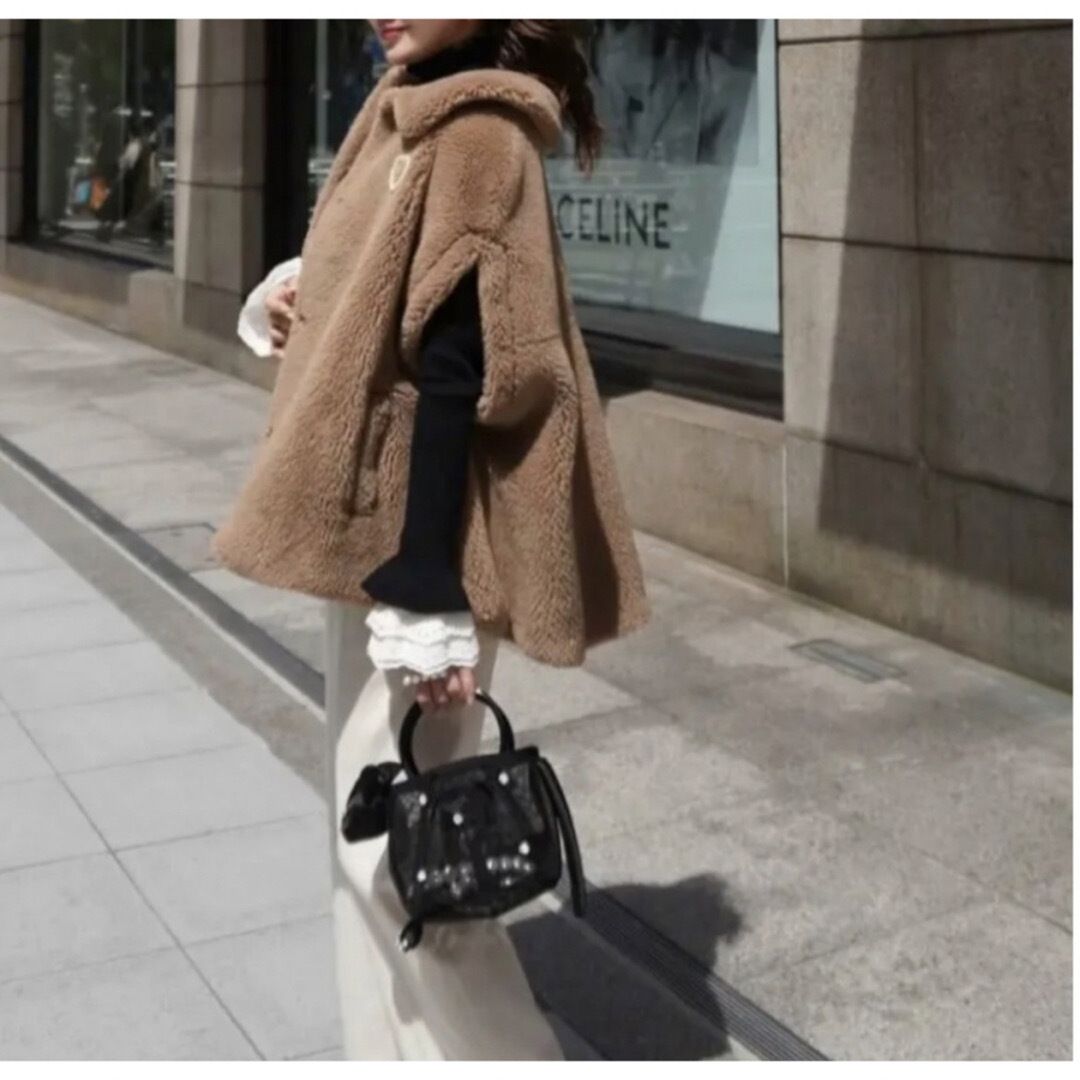 hyeon ヘヨン ted cape / camel テディベアコート ケープ hyeon ヘヨン ted cape / camel テディベアコート ケープ