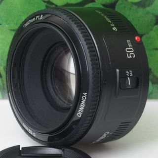 キヤノン(Canon)の【美品】YONGNUO YN50mm F1.8 EFキャノンEF用 明るい単焦点(レンズ(単焦点))