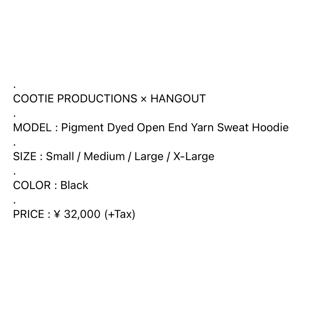 COOTIE(クーティー)のCOOTIE PRODUCTIONS×HANGOUT  XLサイズ メンズのトップス(スウェット)の商品写真