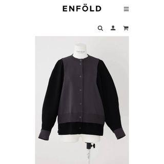 エンフォルド(ENFOLD)のENFOLD  KNIT×SHIRT JUMPER  定価42,900円(ブルゾン)