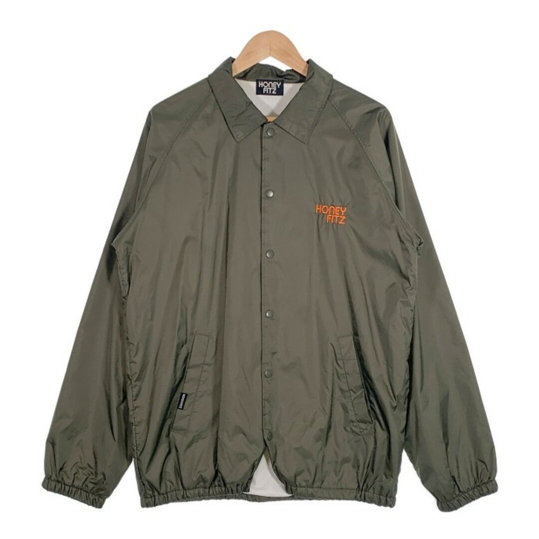 HONEY FITZ ハニーフィッツ HANDSOME COACH JACKET ナイロン コーチジャケット オリーブ HOF-0032 Size Lジャケット/アウター