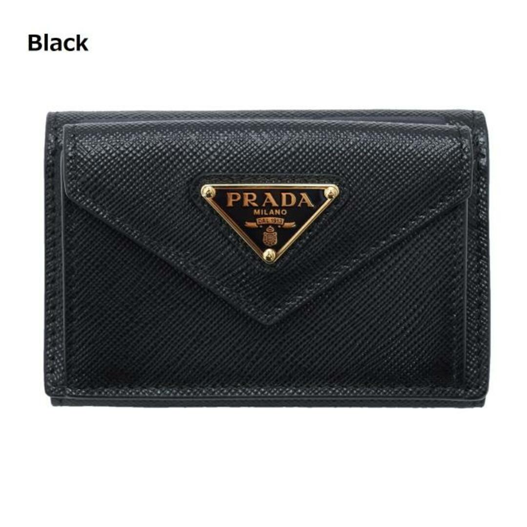 PRADA(プラダ)のPRADA(プラダ) 1MH021_QHH サフィアーノトライアングル 財布 Black レディースのファッション小物(財布)の商品写真
