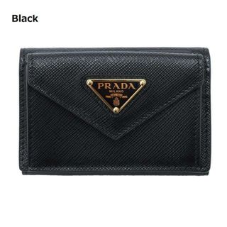 プラダ(PRADA)のPRADA(プラダ) 1MH021_QHH サフィアーノトライアングル 財布 Black(財布)