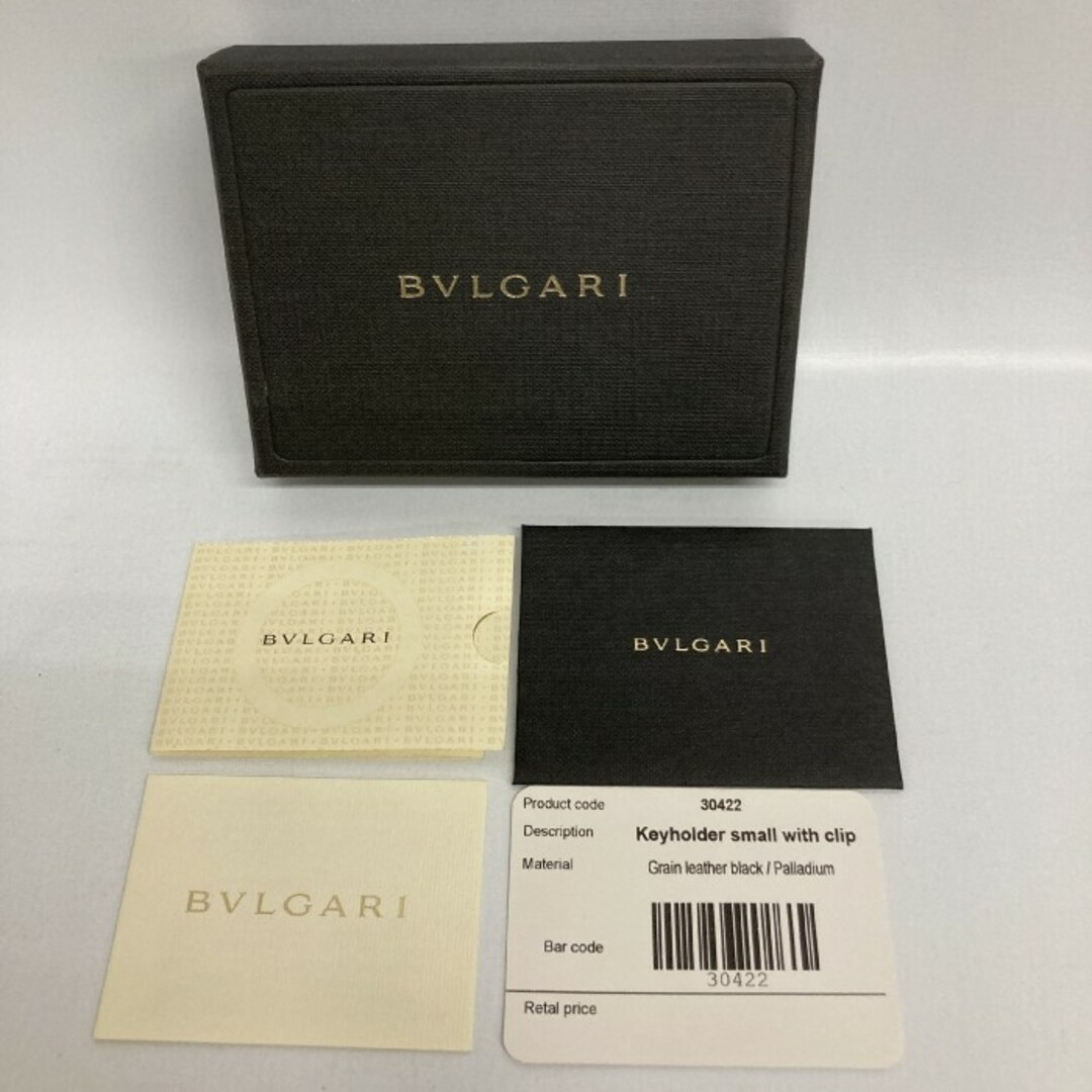 BVLGARI(ブルガリ)の★BVLGARI ブルガリ 30422 ブルガリブルガリ リング型ロゴクリップ レザー 6連 キーケース ブラック メンズのファッション小物(キーケース)の商品写真