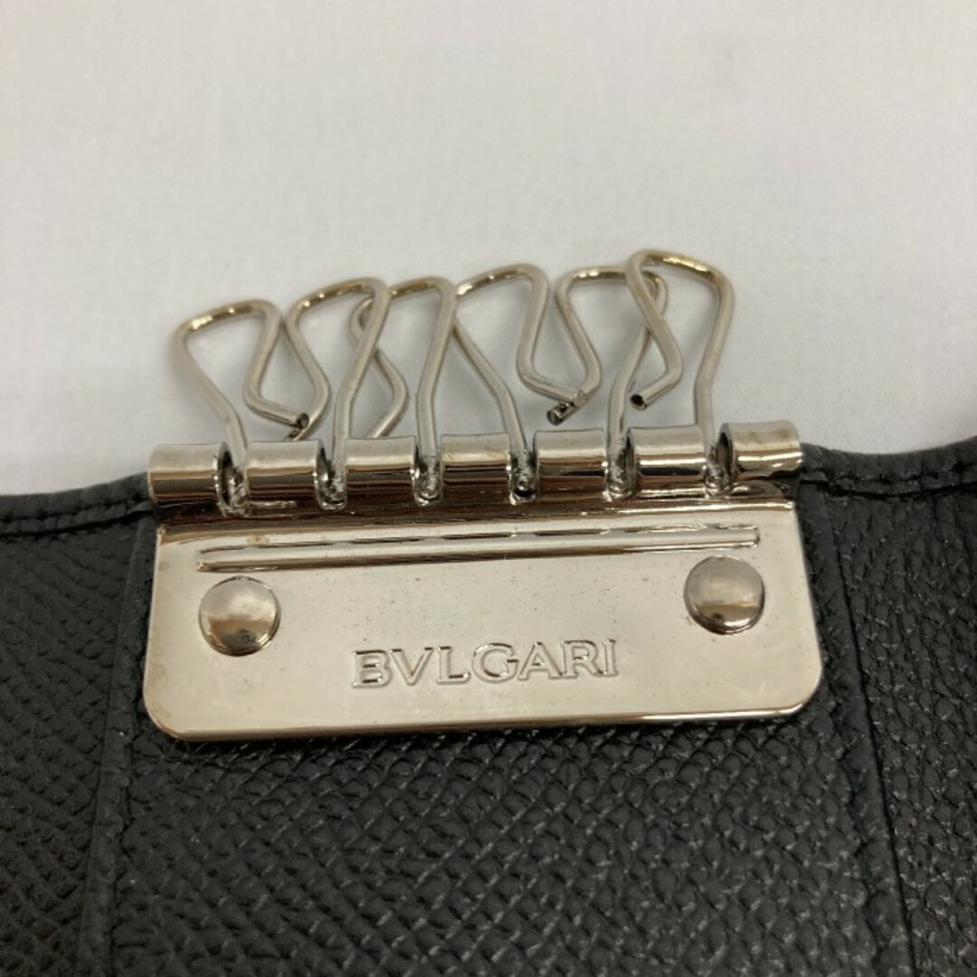 BVLGARI(ブルガリ)の★BVLGARI ブルガリ 30422 ブルガリブルガリ リング型ロゴクリップ レザー 6連 キーケース ブラック メンズのファッション小物(キーケース)の商品写真