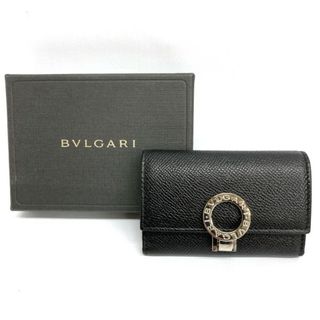 BVLGARI - ★BVLGARI ブルガリ 30422 ブルガリブルガリ リング型ロゴクリップ レザー 6連 キーケース ブラック