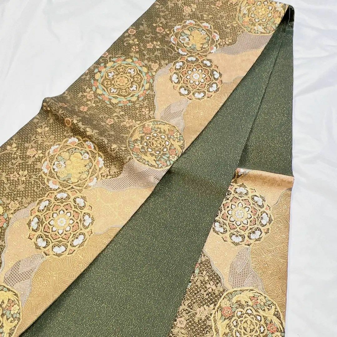 総刺繍の袋帯 スワトウ刺繍 相良刺繍 着物103w 総刺繍の袋帯 スワトウ刺繍 相良刺繍 着物103w