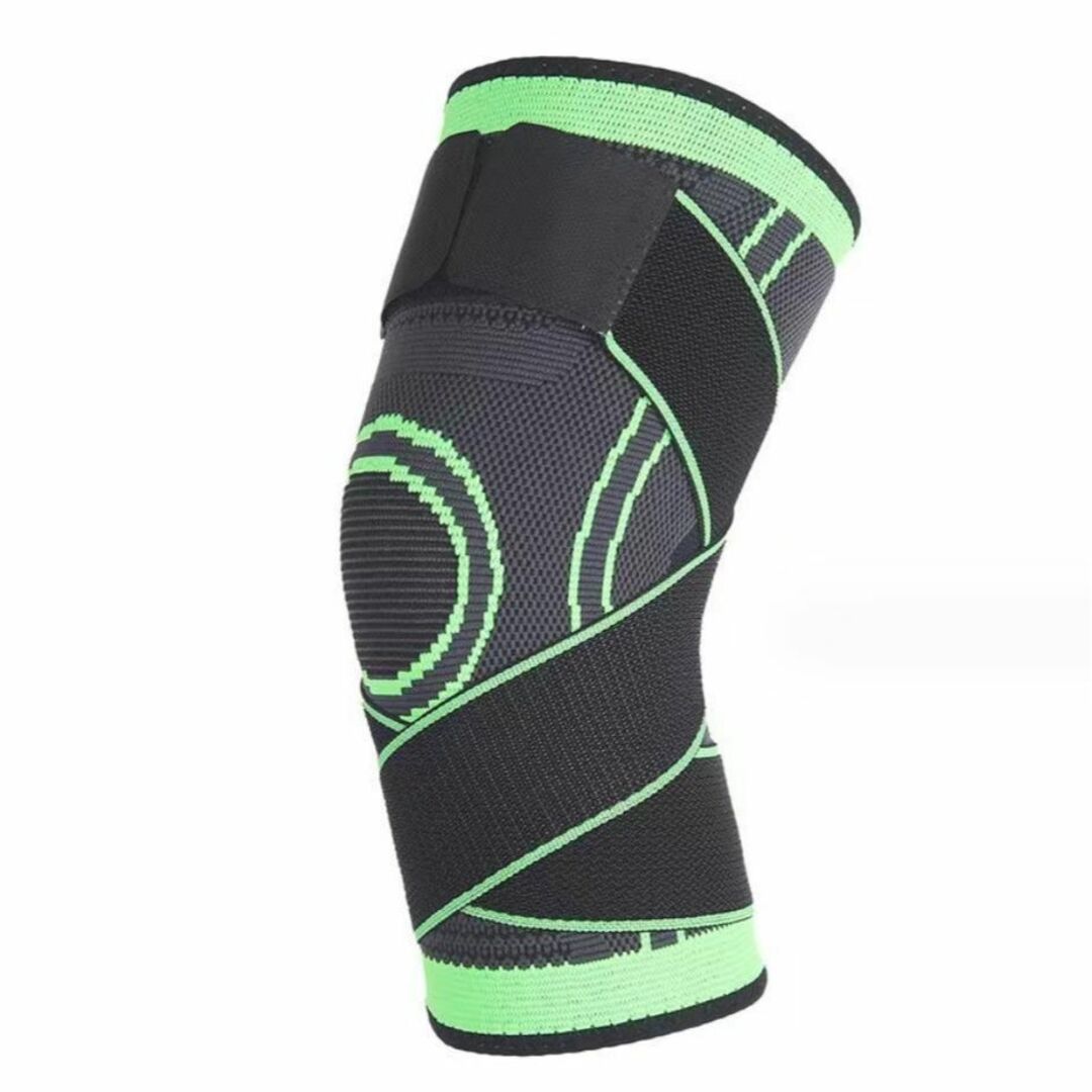 膝サポーター 加圧式 膝固定 関節靭帯サポーター  グリーン 1枚 XL スポーツ/アウトドアのトレーニング/エクササイズ(トレーニング用品)の商品写真