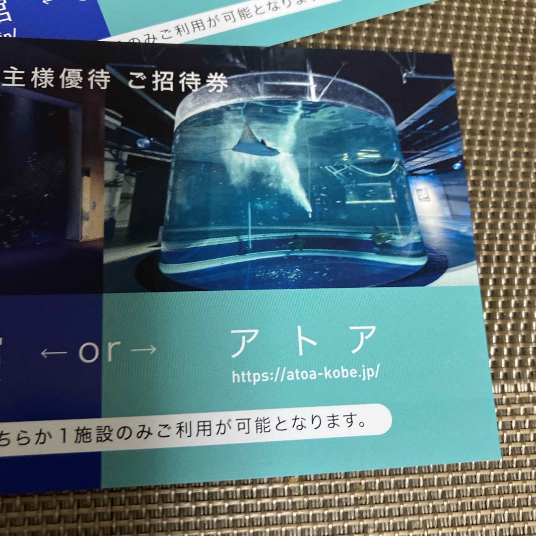 四国水族館　or アトア　2枚 チケットの施設利用券(水族館)の商品写真