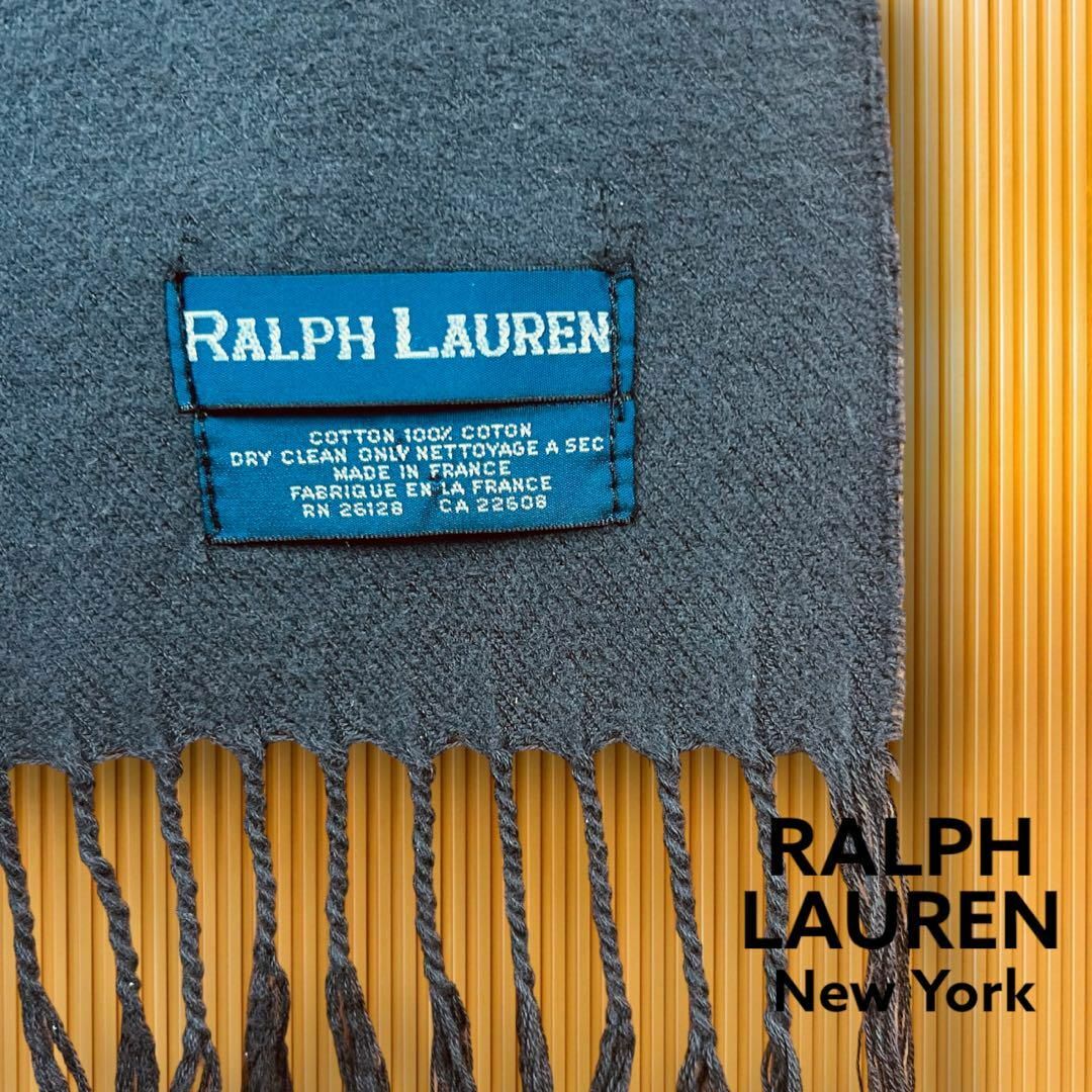 Ralph Lauren(ラルフローレン)の【ラルフローレン】 RALPHLAUREN マフラー ブランド チャコールグレー メンズのファッション小物(マフラー)の商品写真