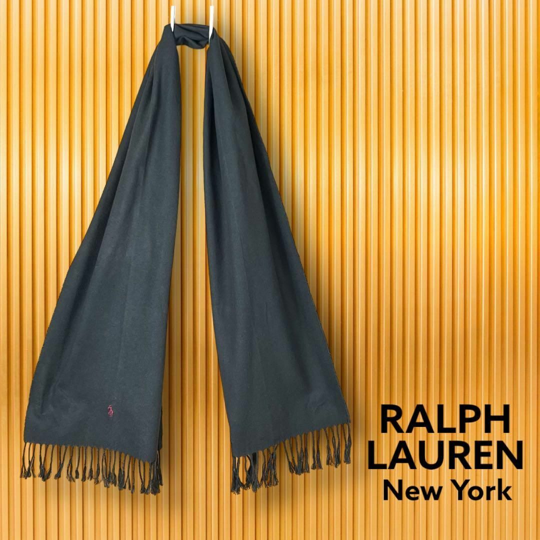 Ralph Lauren(ラルフローレン)の【ラルフローレン】 RALPHLAUREN マフラー ブランド チャコールグレー メンズのファッション小物(マフラー)の商品写真