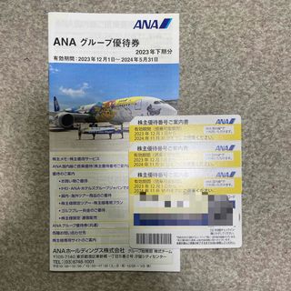 エーエヌエー(ゼンニッポンクウユ)(ANA(全日本空輸))のANA 株主優待券 3枚 パンフレット付き(航空券)